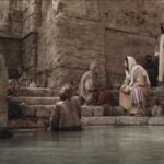 Jesús con el paralítico en la piscina