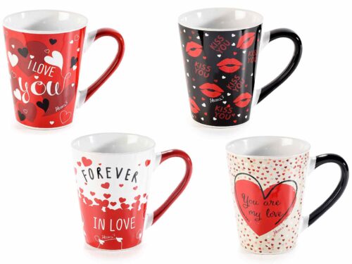 Servizio da 12 tazze mug in ceramica Forever in Love