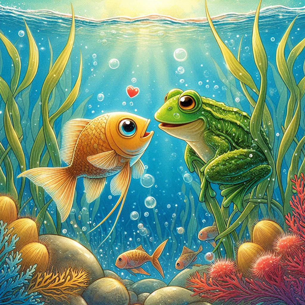 Il Pesce e la Rana: Un Amore Sotto le Alghe