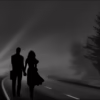 couple, road, trees, coppia in viaggio