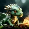 ai generated, dragon, creature, piccolo drago