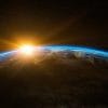earth, space, sunlight, la terra dallo spazio
