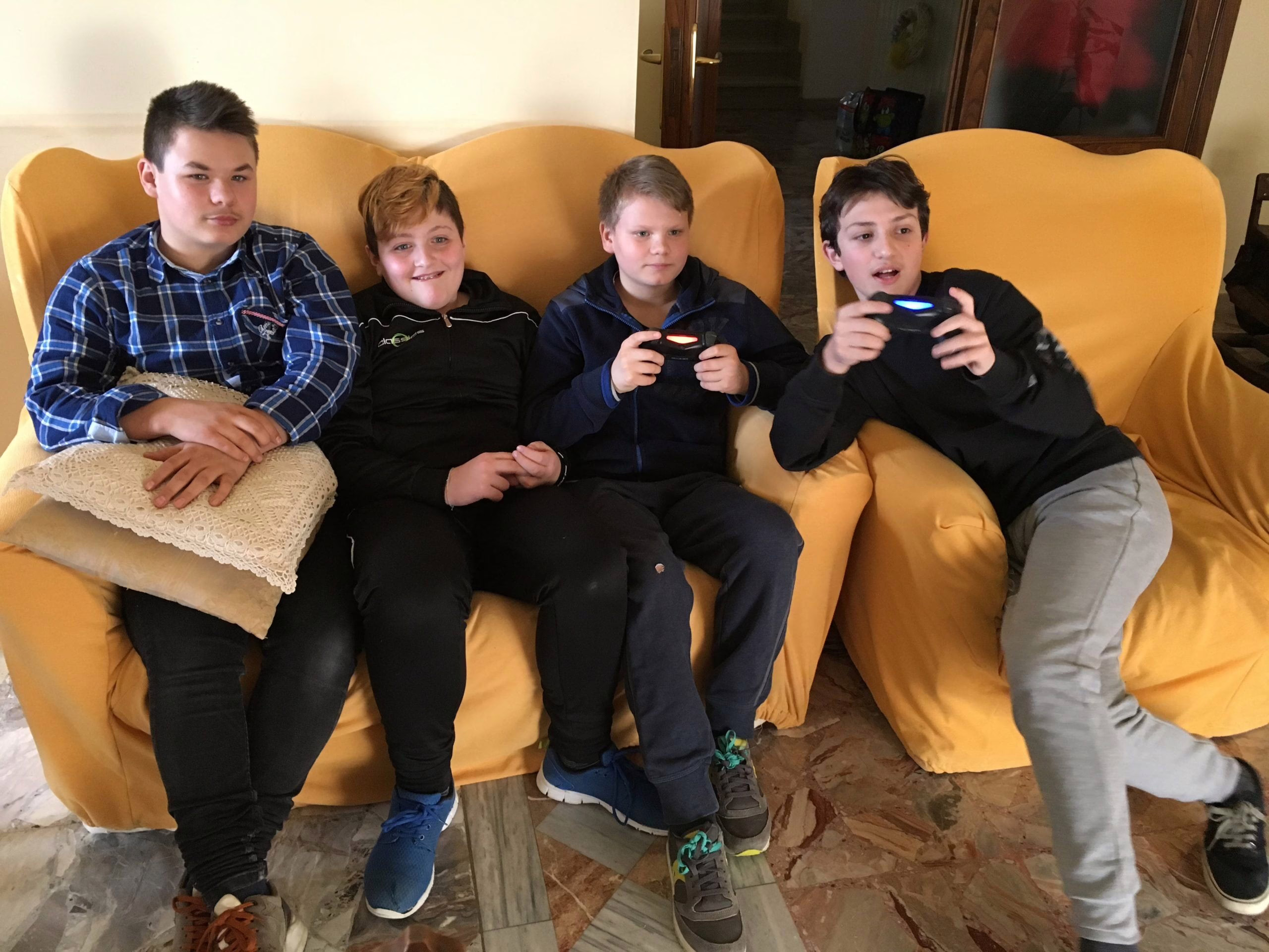 Artiom, Nicola, Jenia e Eugenio