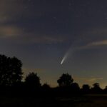 comet, night sky, neowise, cometa, stelle