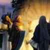 donne vicino al sepolcro