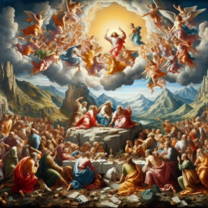 pittorica basata sul brano del vangelo mc 2,13 17