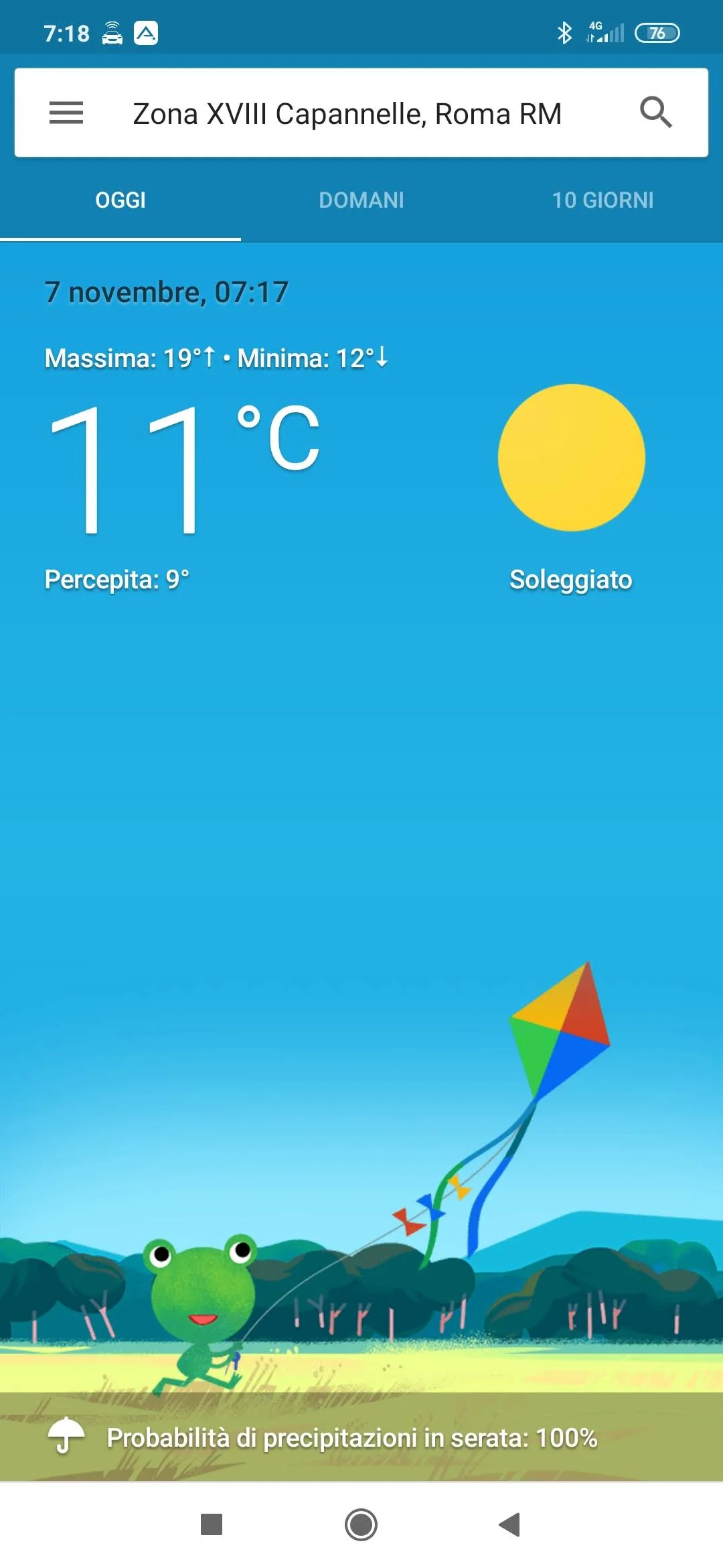 previsioni meteo a Roma Capannelle