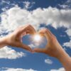 love, heart, shape, hands, keep, heaven, clouds, nature, blue, sun, sunbeams, valentine's day, romantic, in love, relationship, poor, heart shape, heart-shaped, symbol, hope, alive, finger, marriage, sign language, light, security