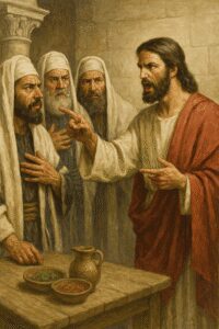 Gesù rimprovera i farisei