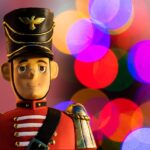 nutcracker, figure, wooden, figurine, wooden figure, wood carving, bokeh lights, blurred lights, lighting, advent, decoration, christmas, nutcracker, christmas, christmas, christmas, christmas, christmas