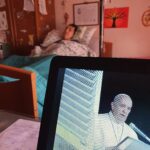 Eugenio nel suo lettuccio, Papa Francesco all'Angelus