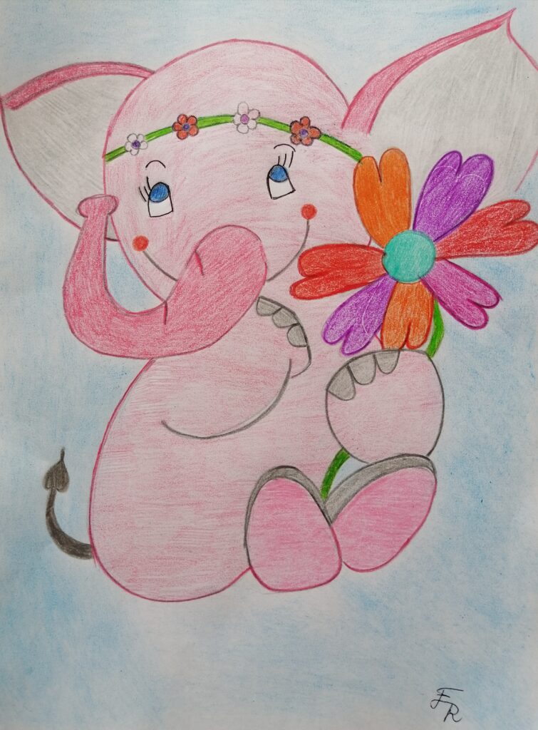 Elly elefantina rosa