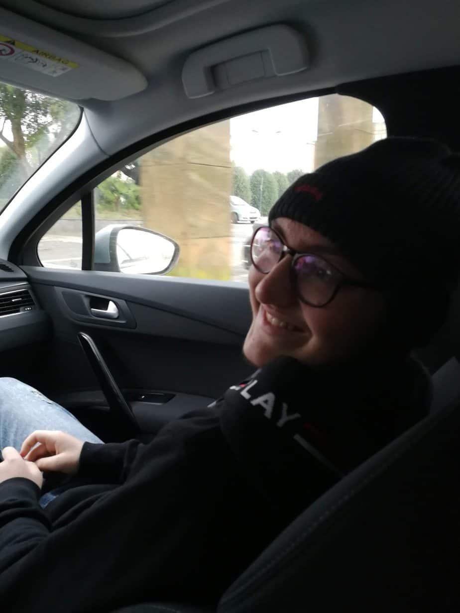 Eugenio in auto verso Roma: go to Rome