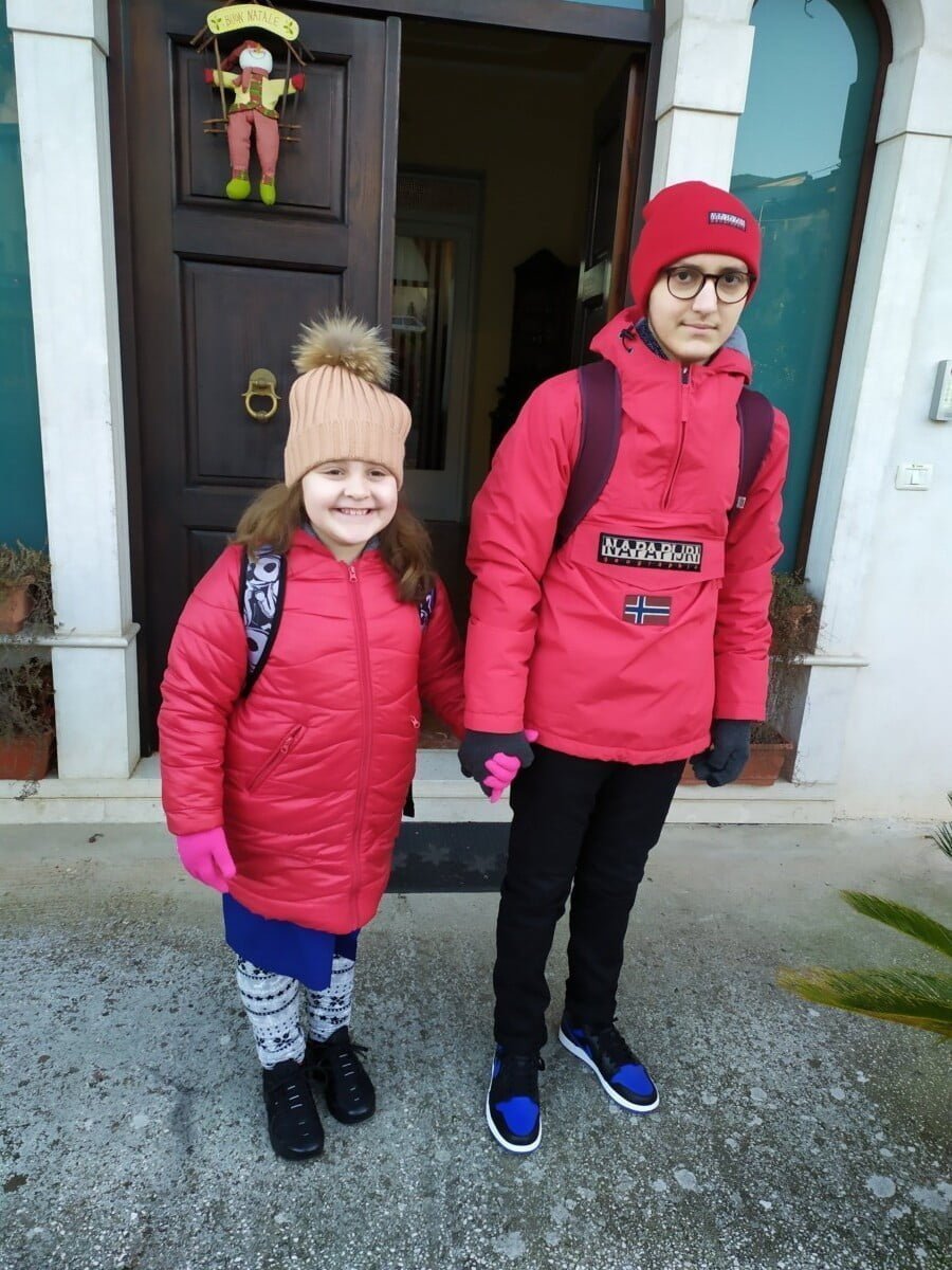 Eugenio e Francesca vanno a scuola