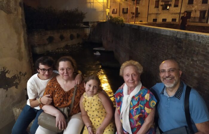 Eugenio, Giuseppina, Francesca, zia Iole e Remigio a Treviso