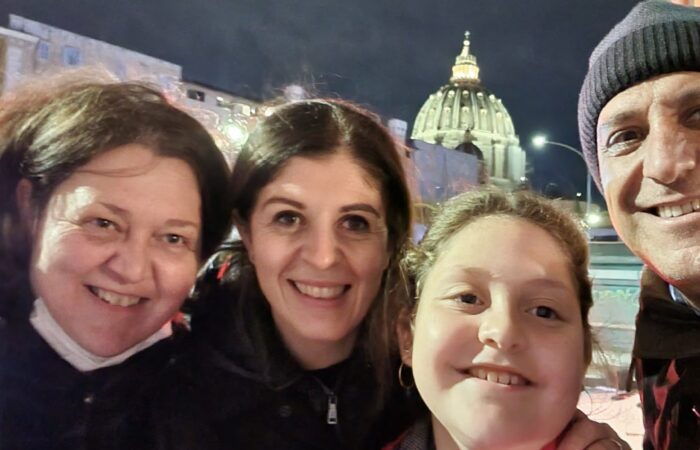 Giuseppina, Antonella Cacchione, Francesca e Remigio em Roma