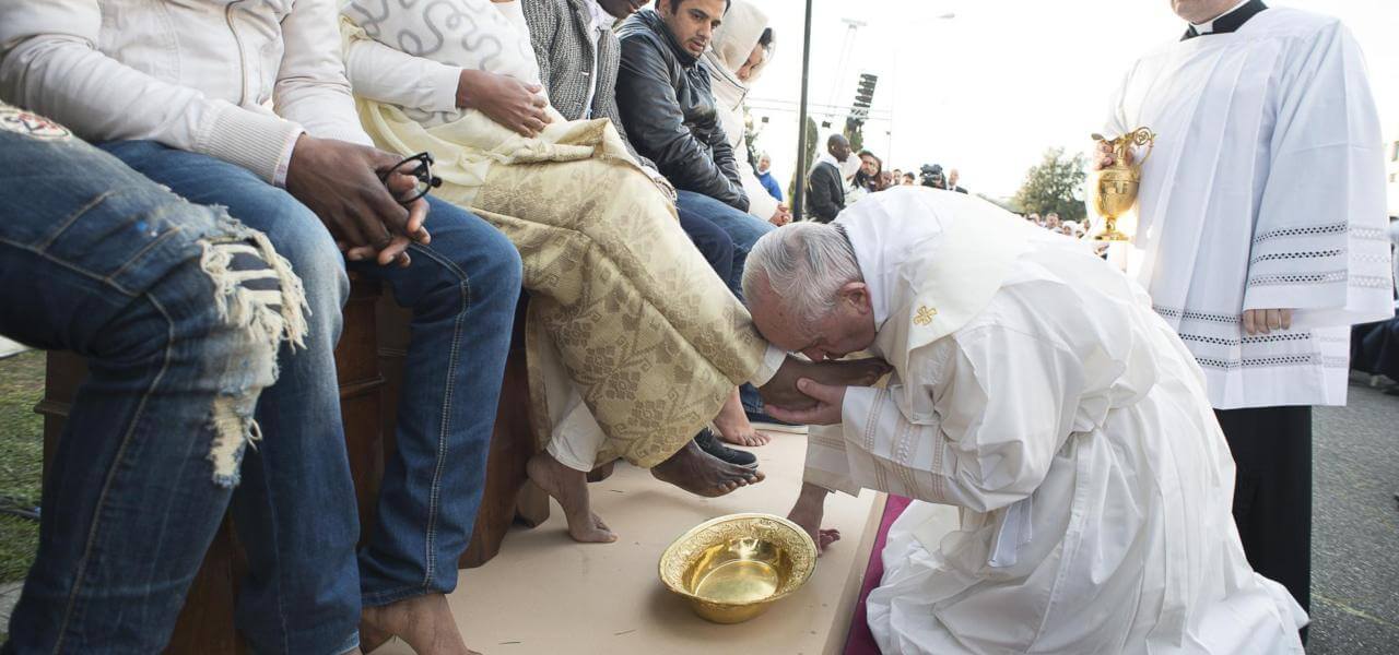 lavanda dei piedi Papa Francesco