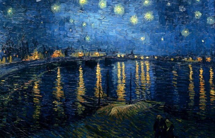notte stellata sul Rodano Van Gogh